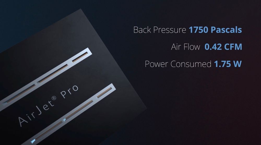Airjet Pro Solid State Active Cooling Devices for Notebook