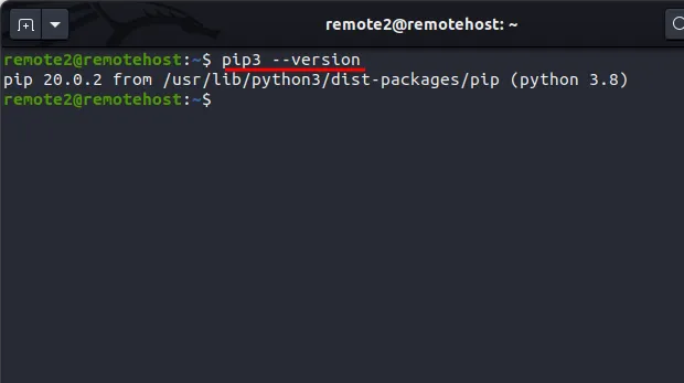 Pip Package Manager Version on Linux 