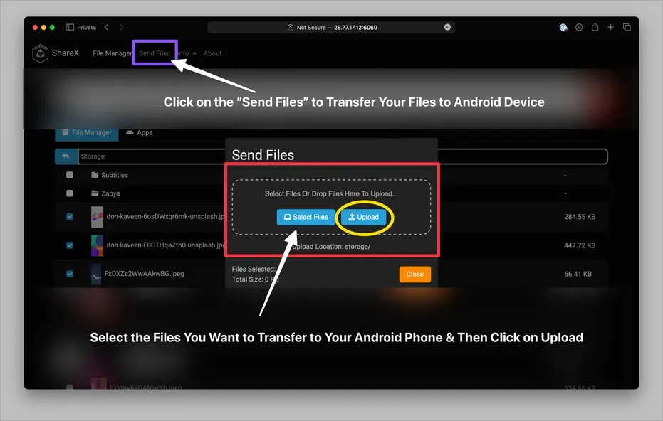 Transfer Files from Mac to Android Device