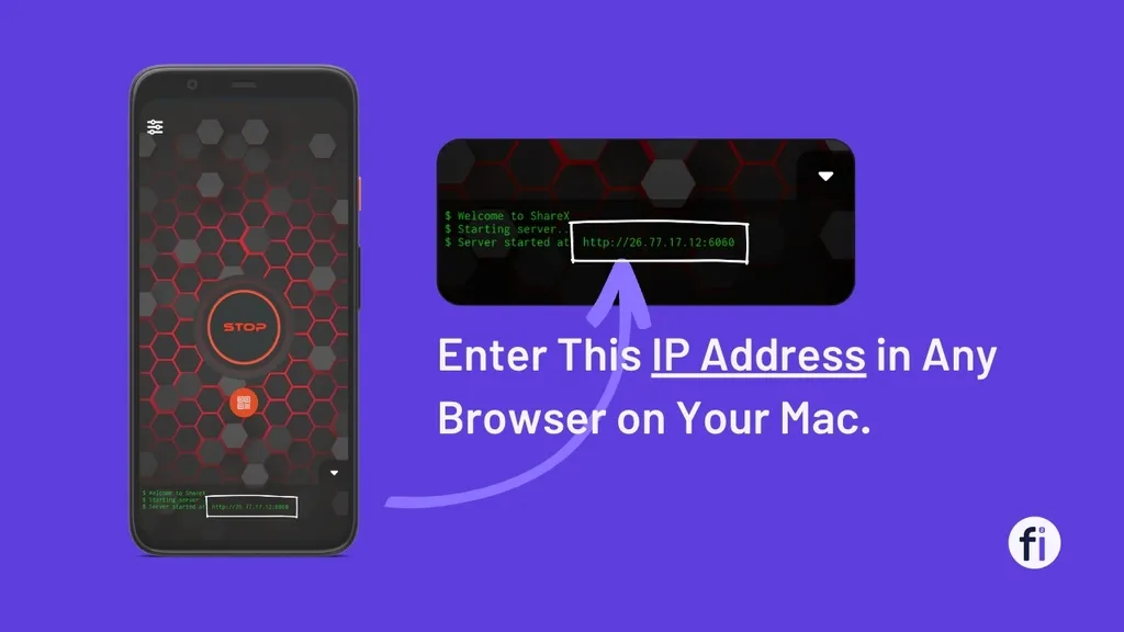 Type the IP Address into Your Mac