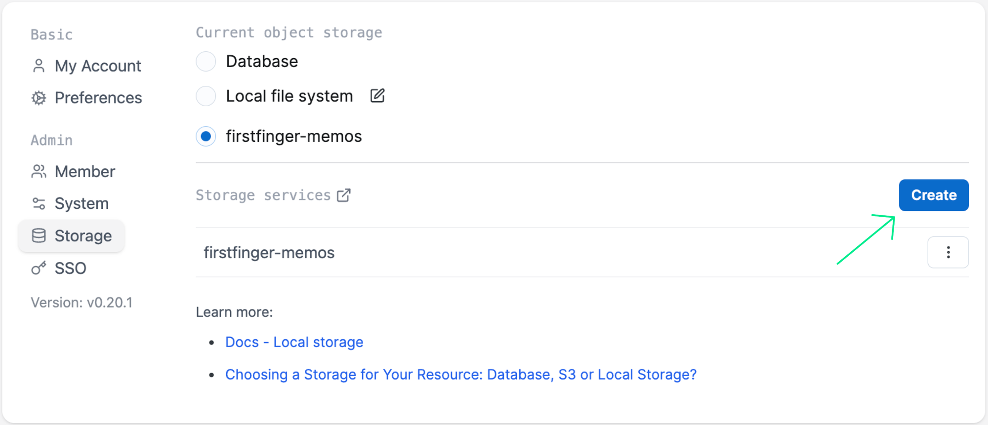 Use memos with external object storage