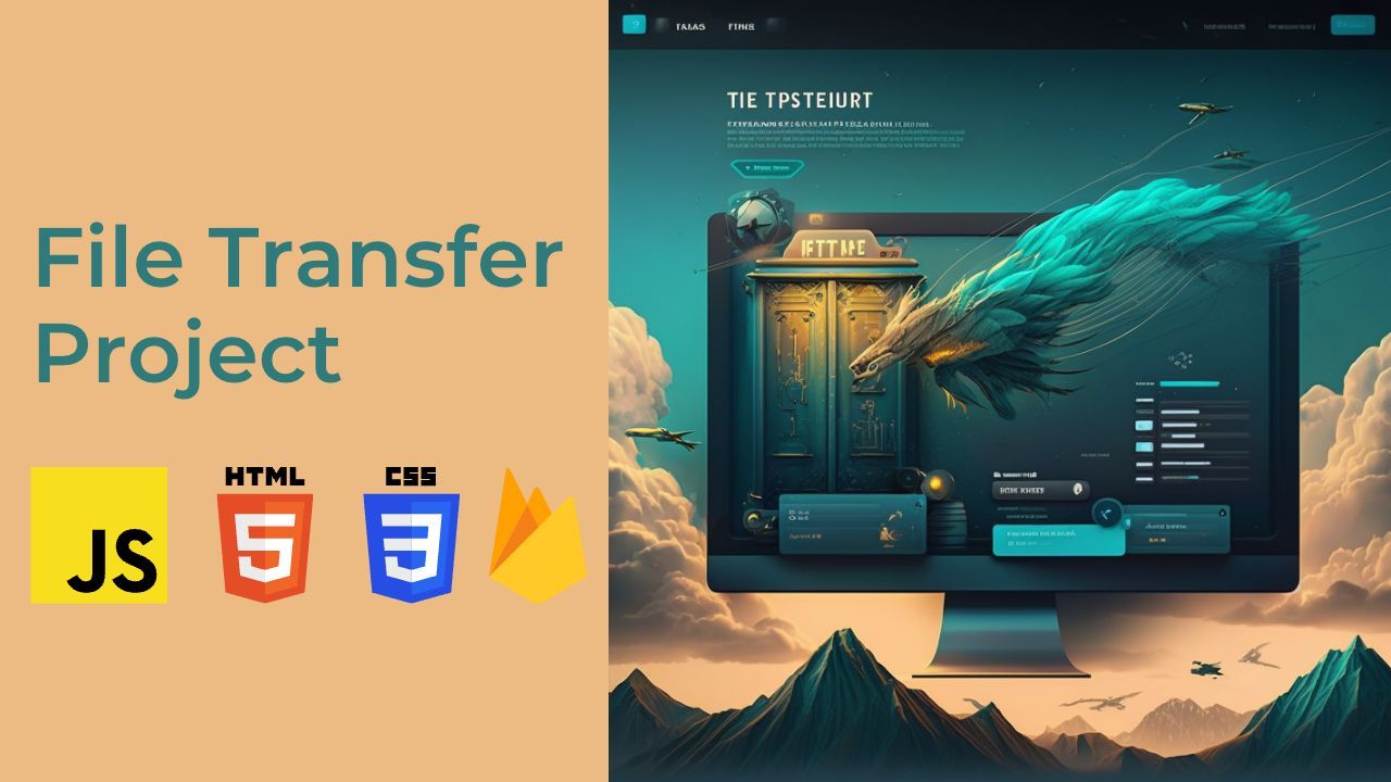 File Transfer Project in Javascript, HTML & CSS with Firebase Backend - Free Source Code